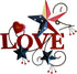 Primitive Country Metal Love Star Wall Art, Americana Hearts and Stars, 4th of July Farmhouse Patriotic Indoor Outdoor Wall Decor (Love)...