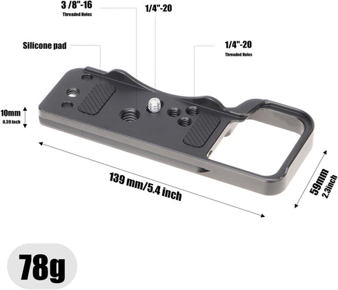 Quick Release Baseplate QR Plate Mount for Sony Alpha A7C ILCE-7C Mirrorless Camera, Compatible with Arca-Swiss Standard Tripod Ballhead...