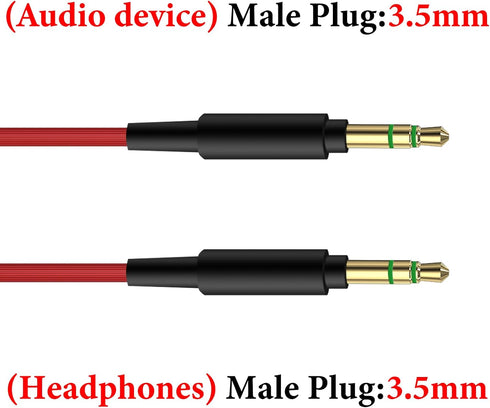 Geekria Audio Cable Compatible with Sony ULT WEAR, WH-1000XM6/ 1000XM5/ 1000XM4, WH-XB920N INZONE H5 Headphones, 3.5mm Replacement Stereo Cord (4 ...