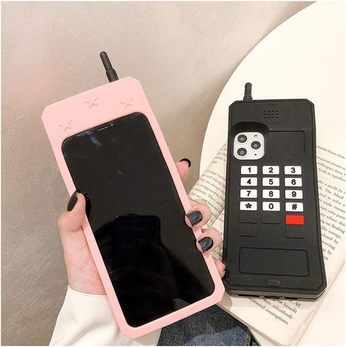 UnnFiko 3D Silicone Case Compatible with iPhone 11, Retro Classic Creative Soft Rubber Bumper Cover Cool Fun Thick Protective Stand Case (Retro Ce...