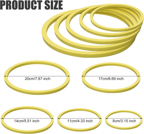 5pcs Aquarium Floating Plant Feed Rings, Round Floating Plant Corral 5 Size Fish Feeding Rings Fish Tank Plant Fence Keep Floating Plants in Place...