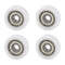CNBTR 4PCS Nylon Round Pulley Track Roller Bearing Wheel 6x26x8mm 626ZZ Model Load 79KG for Furniture Hardware Accessories and Mobile Door White...
