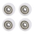 CNBTR 4PCS Nylon Round Pulley Track Roller Bearing Wheel 6x26x8mm 626ZZ Model Load 79KG for Furniture Hardware Accessories and Mobile Door White...