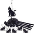 Cat Wind Chimes for Home, Patio, Backyard, Garden Cat Decor, Cats Wind Catcher, Indoor 7 Cats Wind Bells, Outside Mobile Black Cat Wind Chime Fest...