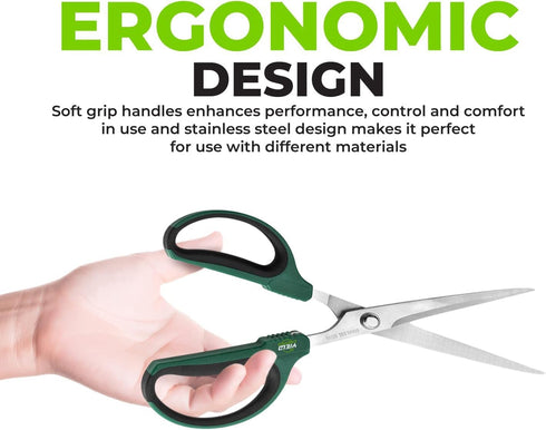 Hydroponic 2-Pack Bonsai Scissors and Plant Trimming Shears Set - Stainless Steel Pruning Shears for Indoor Gardening, Succulent Harvest, and Prec...