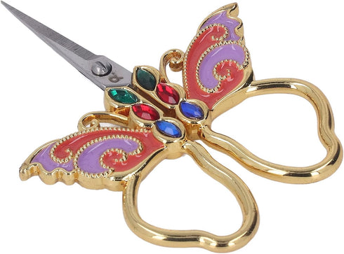 Home Scissors, Incisive Blade Butterfly Appearance Sewing Scissors for DIY Art Work, 3.3 inch Shears Cross Stitch Knitting Scissor...