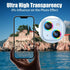 AGVEE 3+3 for iPhone 15/15 Plus Camera Lens Protector, Brushed Metal Ring 9H Tempered HD Glass Camera Protector Cover Film, Brushed-Blue...