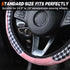 15 Inch Car Steering Wheel Cover, Warm Fluffy Anti-Slip Breathable Sports Style Automotive Steering Wheel Protector for Man Woman Girls, Universal...