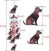 Garden Dog Wind Chimes Outdoor Indoor Decor - with 4 Tubes 6 Bells 7 Dogs Wind Chime, Mobile Romantic Dog Wind Catcher, Dogs Windchimes for Home, ...