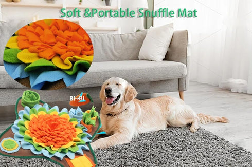 Dogs Snuffle Mat Pet Feeding Mats Puppy Sniffing Pad,Cat Doggies Interactive Puzzle Toys for Multiple Breeds Encourages Natural Foraging Skills,Tr...