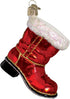Old World Christmas Ornaments Santa Boot Glass Blown Ornaments for Christmas Tree...