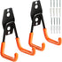 KURUI Heavy Duty Garage Hooks for Hanging, 2 Pack Garage Storage Hooks for Ladder Extension Cord Tool Cable, Wall Mount Small Utility U Hooks, Gar...