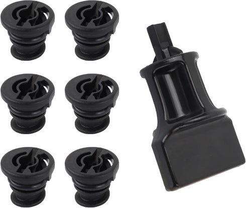 6PCS Car Engine Oil Drain Plug with Oil Drain Plug Removal Tool Replacement OEM#06L103801,Compatible with Volkswagen Audi,Perfect Replacement for ...