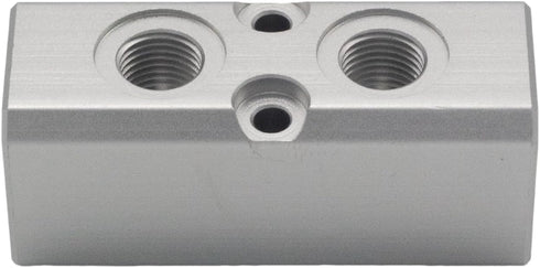 Pneumatic Manifold 2 Way 4 Port Industrial Aluminum Alloy Air Compressor Air Distribution with G1/2 Supply Port and G1/4-Inch Output Port (2 Way 4...