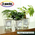 Self Watering Planter , FENGZHITAO African Violet Pots, Clear Plastic Automatic-Watering Planter Flower Pot Square Plant Pot for All House Plants,...