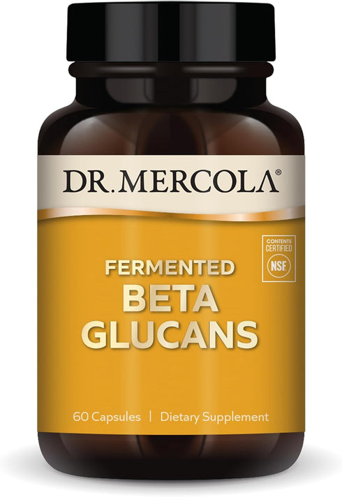 Dr. Mercola Fermented Beta Glucans, 30 Servings (60 Capsules), Dietary Supplement, Immune Support, Non-GMO, NSF Contents Certified...
