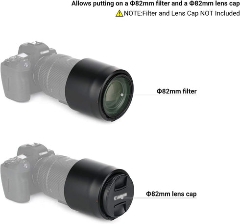 Lens Hood for Canon RF 135mm F1.8 L IS USM and RF 600mm F11 IS STM Lens,RF 135mm RF 600mm Lens Hood Reversible Lens Shade Replace Canon ET-88B Hoo...