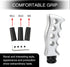 1 PC Car Shift Knob Protective Cover with Adapters, Anti-Slip Waterproof Metal Vehicle Gear Lever Decoration, Universal Manual Automotive Shift Kn...