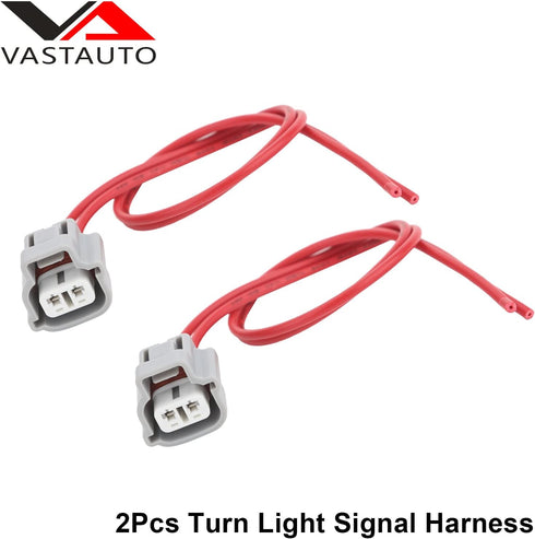 Turn Light Signal Harness Cable Connector Pigtail Compatible with Toyota Lexus Scion Replaces# 90980-11019 (2PCS)...
