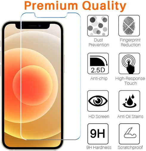 iPhone 12 Screen Protector, iPhone 12 Pro Screen Protector, Anti Blue Light Tempered Glass Film for Apple iPhone 12 Pro & iPhone 12,3-Pack...