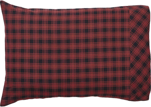 VHC Brands Rustic & Lodge Bedding-Cumberland Red, Cotton, Pillow Case Set, Standard (20 x 30 inches), Chili Pepper...