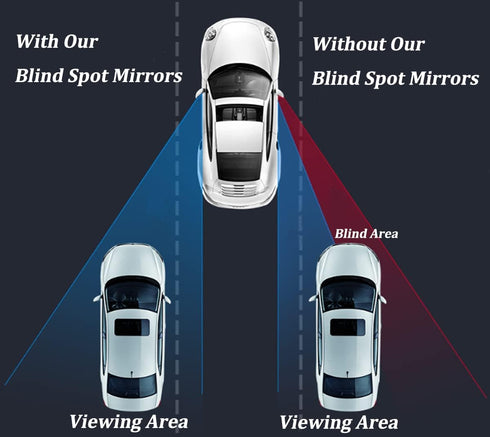 4 Pack Blind Spot Car Mirror 2 Inch Angle Adjustable HD Glass Round Side Rear View Convex Accessories with Frame for Car SUV Trucks Motorcycles...
