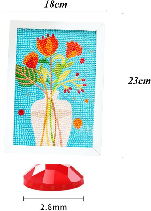 BESTING Diamond Painting with Frames, Mosaic Gem Sticker DIY Art Project Kits Flowers Plants Holiday Crafts Supplies Gifts Home Decoration(DPRF182...