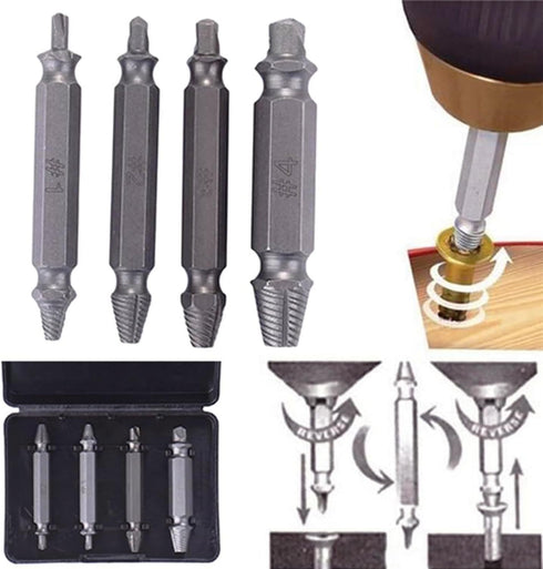 Gifts for Men and Women, Damaged Screw Extractor Set Remover for Stripped Head Screws Nuts & Bolts DIY Hand Tools Gadgets Gifts...