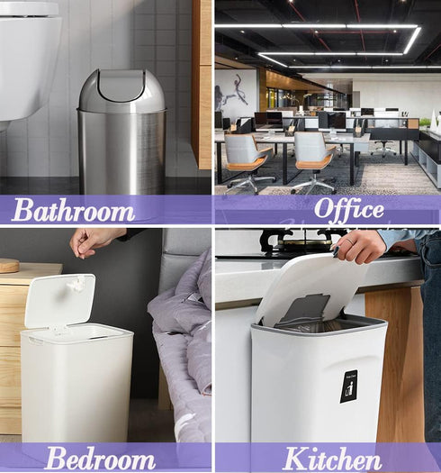 3 Gallon 80pcs+10pcs (Fit 3-3.2 Gal) Small Clear Trash BagsPlastic Strong Clear Garbage Bags,Bathroom Trash Can Bin Liners,Waste Basket Liner,Fit ...