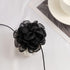 Salircon Big Rose Flower Choker Necklaces for Women Y2K Yarn Floral Velvet Choker Neckband Accessories for Dress...