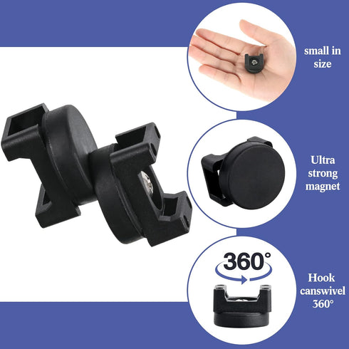 Yookeer 15 Pieces Magnetic Cable Clips Zip Tie Mount Base Black Magnetic Wire Holder Multipurpose Cable Ties Mount Wire Clips Management Base Elec...