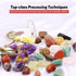 Hilitchi 1lb Bulk Large Natural Tumbled Polished Brazilian Stones Gemstone Healing Crystals Quartz for Wicca, Reiki, and Energy Crystal Healing (B...