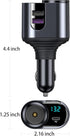 LIHAN Cigarette Lighter USB C Charger, Car Socket Plug Adapter,12V/24V Outlet Splitter with 3 USB Ports, LED Voltage, Compatible for iPhone 15/15 ...