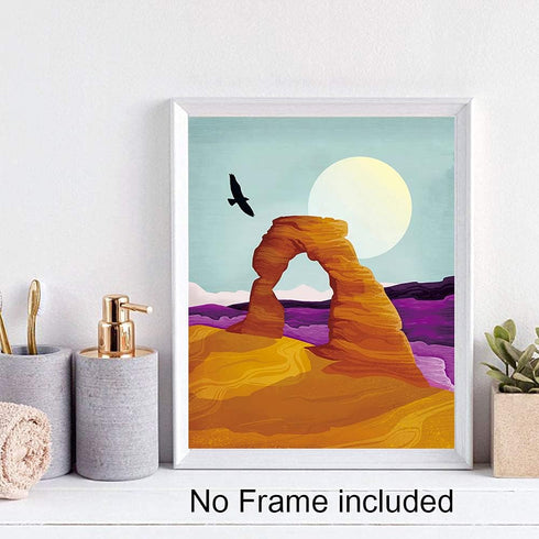 TANXM Desert landscape Art printing,National Parks (11”X 14”) Art Prints,National Park Poster,Saguaro Poster For Home and Living Room Wall Art Dec...