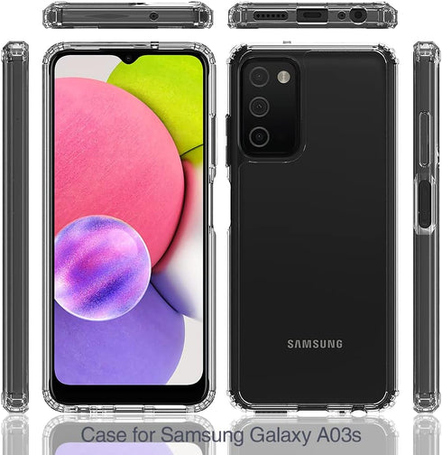 Sucnakp for Galaxy A03S Case Samsung A03S Case Premium Clear Back Panel + TPU Bumper Cover for Samsung Galaxy A03S US Version?YKL Clear?...