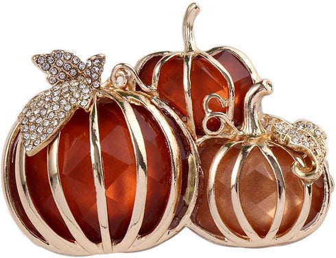 Enamel Pumpkin Brooch Pin, Pumpkin Lapel Pin for Women Girls, Creative Vintage Thanksgiving Pumpkin Brooch for Women Girls(A)...