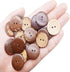 150 pcs 1 inch New Thick Coconut Shell 2 Holes Button Coconut Shell Buttons for Crafts Sewing Decorations...