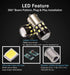Supper Bright 1156 7506 BA15S P21W 1073 1141 1003 LED Bulbs 6000K Xenon White 24-SMD LED Chipsets with Projector for Backup Reverse Lights, Brake ...