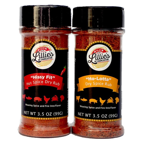 Lillie's of Charleston All Purpose Seasoning 2 pk | Ho-Lotta (Mild) + Hissy Fit (Hot) | Great for Pork Chicken Steak Ribs Popcorn Eggs | Keto Non-...