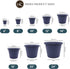 The HC Companies 8 Inch Round Prima Planter - Small Plastic Plant Pot with Rolled Rim for Indoor Outdoor Plants Flowers Herbs, Twilight Blue...