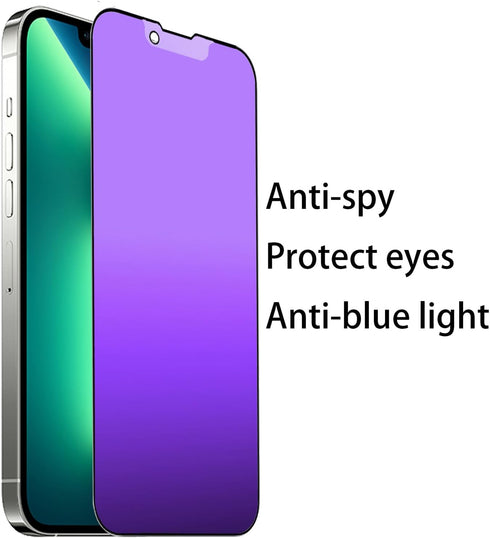2 PCS Anti-Blue Privacy Matte Tempered Glass for iPhone 13 Pro Max/iPhone 14 Plus Anti-Glare Anti-Spy Screen Protector Film 6.7 inch...