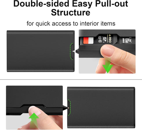 BUDI Pop-up Design Memory Card Case Crush & Shockproof Memory Card Wallet for Micro SD SDXC SDHC TF Cards and 6 SD Cards/Micro SDHC/Micro SDXC TF ...