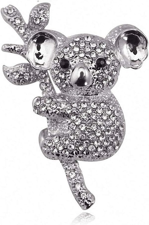 Full Rhinestone Cute Koalas Animal Brooches Animal Corsage All-Match Summer Dress Jewelry Pins...