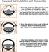 Elastic Car Steering Wheel Cover, 14.5-15Inch Stretch Breathable Vehicle Steering Wheel Protector Wrap, Comfortable Auto Accessories Universal for...