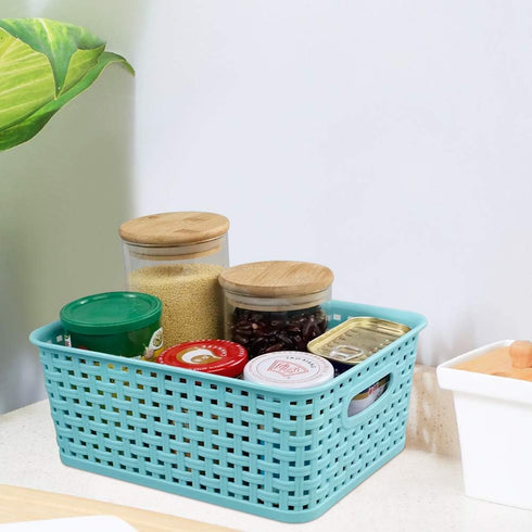 Vababa Plastic Storage Baskets/Storage Bins, Pack for 6...