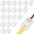 COB LED Strip to Wire Connector 20 Pieces Waterproof LED Adapter Connectors Transparent Solderless LED Light Strip Connectors for Strip Light Unwi...