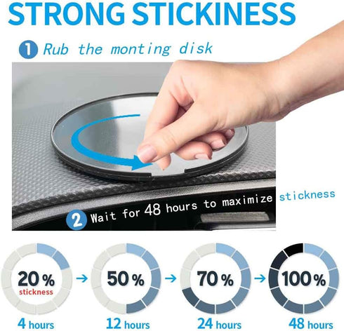 Randconcept - 70mm Adhesive Dashboard Pad Mounting Disk with Adhesive for Suction Cup Phone Mount & compatible for Garmin GPS Suction Mount | 3.74...