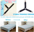 Sheet Straps Clip Triangle: 2-Set Elastic Fitted Bedding Sheet Fasteners Holder Suspenders for Bed Band Crib Mattress Pad Corner Gripper Bedsheet ...