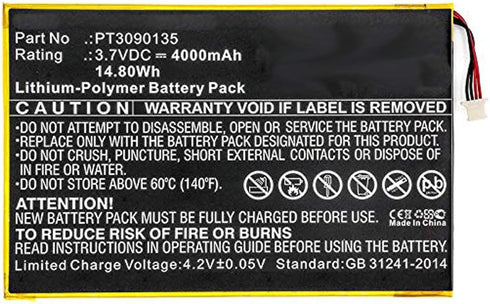 4000mAh PT3090135 Battery Replacement Compatible with RCA Galileo Pro 11.5" RCT6513W87, Viking Pro 10” RCT6303W87, RCT6303W87DK Tablet...