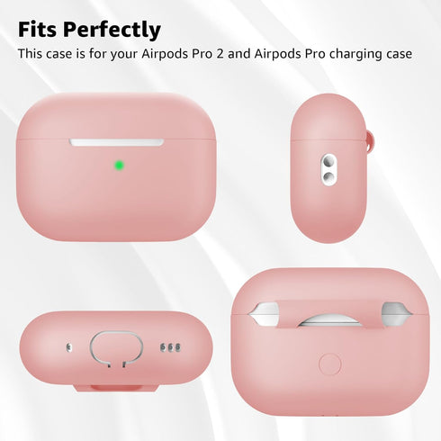 Compatible with Airpods Pro 2 Case, Soft Silicone Skin Cover Protective Cases with Cleaner kit and Lanyard Compatible for AirPod Pro 2nd Generatio...